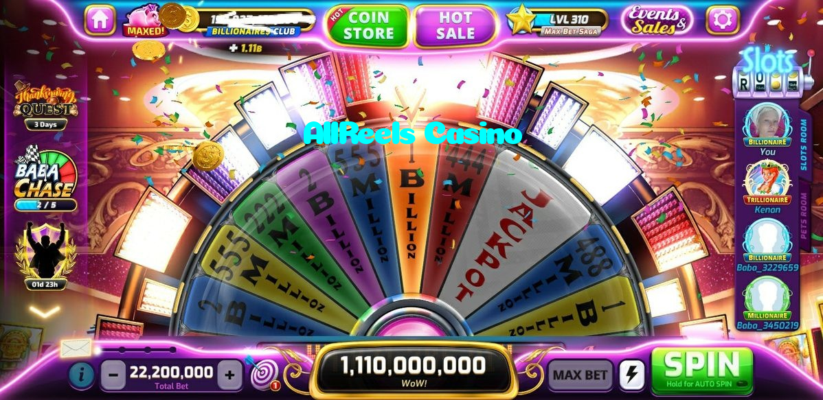 AllReels Casino خوش آمدید بونس +600% پیشکش موبائل ایپ کے پروموشن سیکشن میں دکھائی دیتی ہے۔